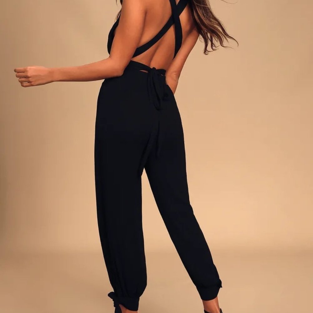 Lulus Women's XS Black Jumpsuit Brand Brand New with Tags